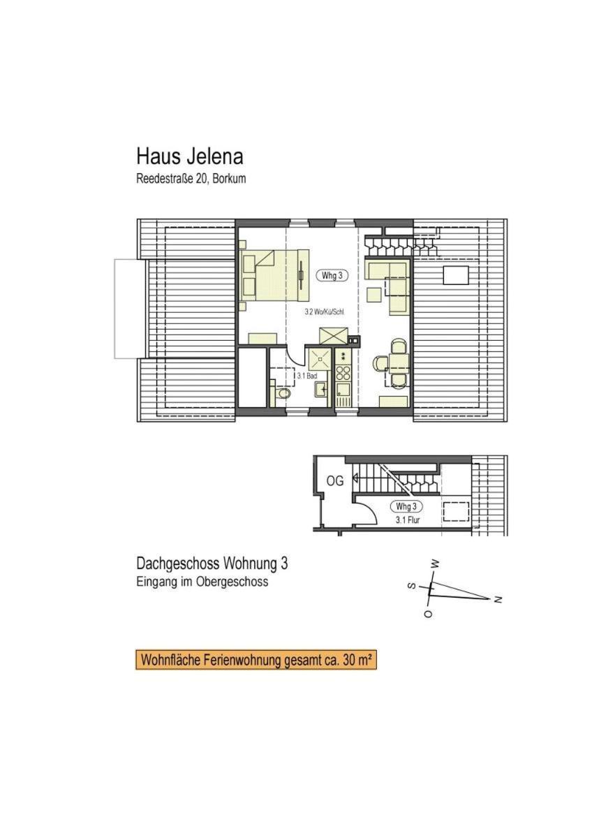 Haus Jelena Appartement 3 Borkum Exterior foto